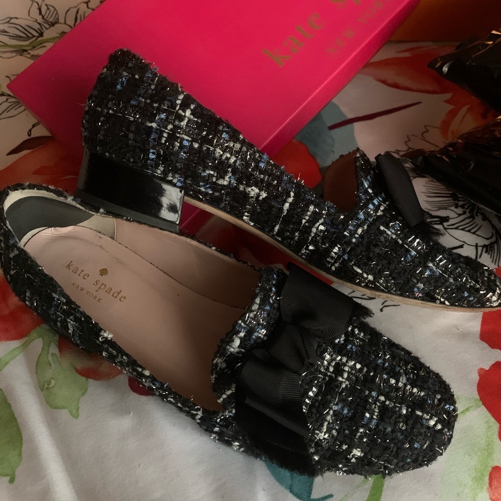Kate Spade Gino Tweed flats 9.5